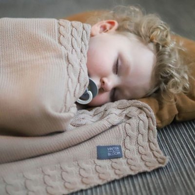 Vinter & Bloom deka Joy Organic - Almond Beige - obrázek