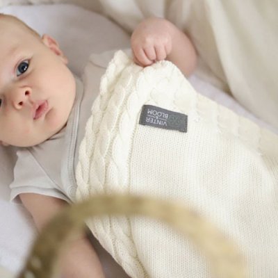 Vinter & Bloom deka Joy Organic - Warm White - obrázek