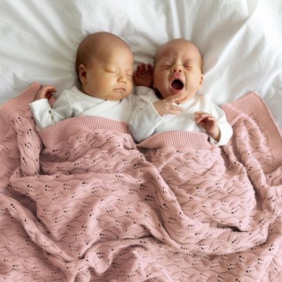 Vinter & Bloom deka Moment Organic - Cloud Pink - obrázek