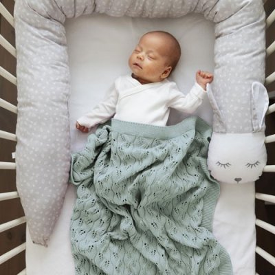 Vinter & Bloom deka Moment Organic - Sage Green - obrázek