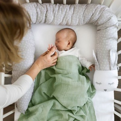 Vinter & Bloom deka Single Muslin Organic - Meadow Green - obrázek