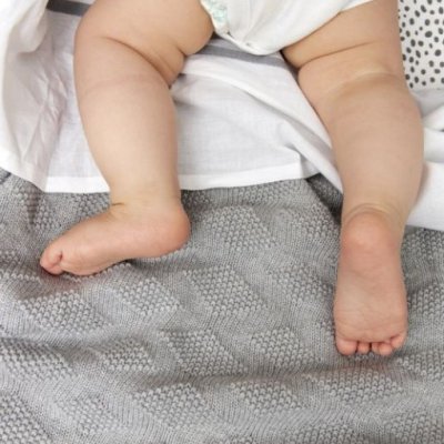 Meyco deka do kočárku/kolébky Diamond - Grey melange - obrázek