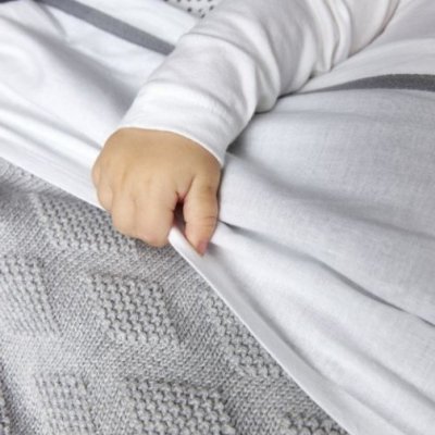 Meyco deka do kočárku/kolébky Diamond - Grey melange - obrázek