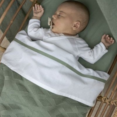 Meyco deka do kočárku/kolébky Diamond - Forest green - obrázek