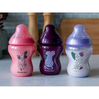 Tommee Tippee kojenecká láhev C2N Jungle 260 ml 3 ks - Purple - obrázek