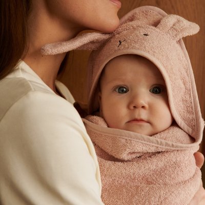 Liewood Albert kojenecká osuška s kapucí - Rabbit Rose