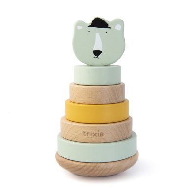 Trixie dřevěné navlékací kroužky - Mr. Polar Bear