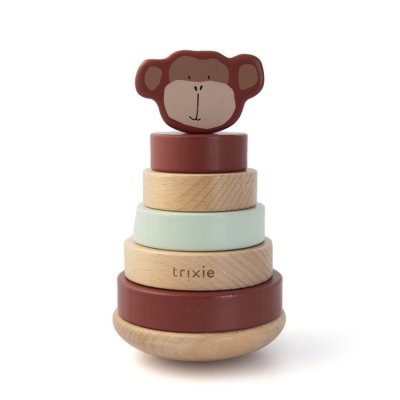 Trixie dřevěné navlékací kroužky - Mr. Monkey