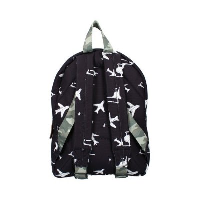 Kidzroom dětský batůžek Lucky Me - Black/Planes - obrázek