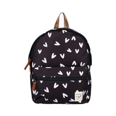 Kidzroom dětský batůžek Lucky Me - Black/Hearts - obrázek