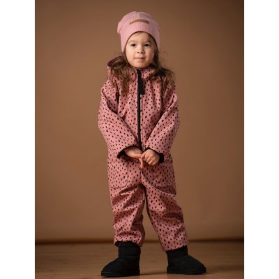 Pinkie softshellová kombinéza - Dots Pink, vel. 86/92 - obrázek