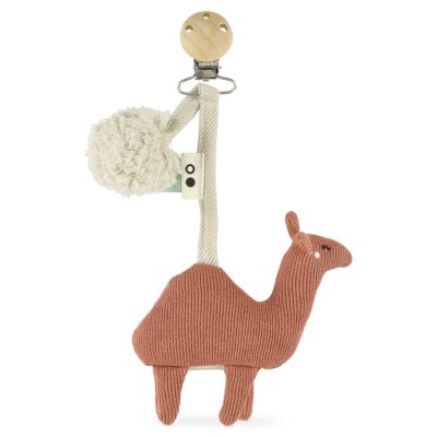 Trixie pletený klip na dudlík - Camel