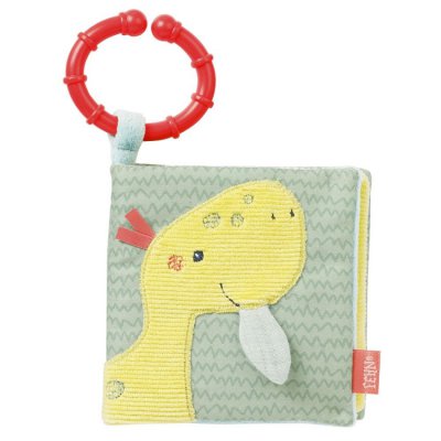 Baby Fehn Happy Dino měkká knížka