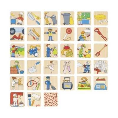 Goki dřevěné pexeso Povolání