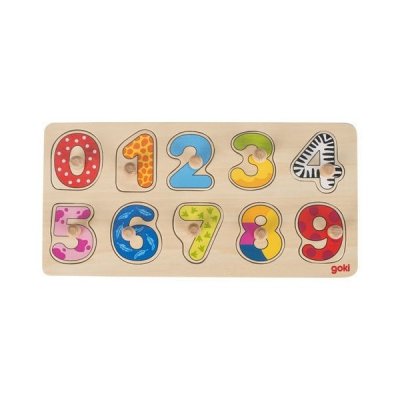 Goki puzzle s úchytkami - Počítáme do deseti