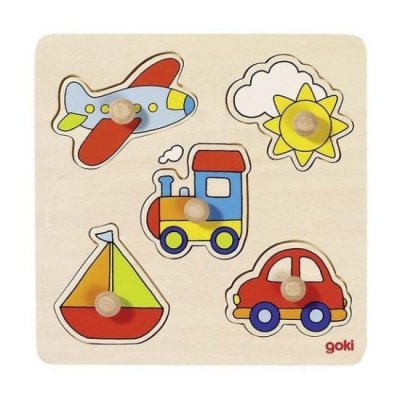 Goki vkládací dřevěné puzzle - Moje cesta