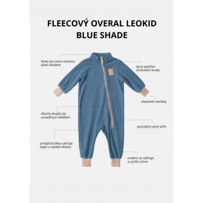 Leokid fleecový overal - Blue Shade, vel. 92 (2 - 3 roky) - obrázek