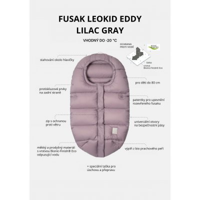 Leokid fusak Eddy - Lilac Grey - obrázek