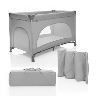 Zopa skládací postýlka Lely - Silver Grey