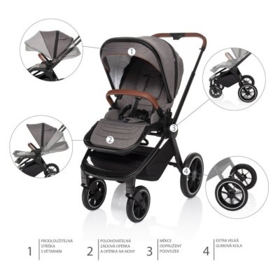 Zopa sportovní kočárek Move Cross - Iron Grey/Black - obrázek