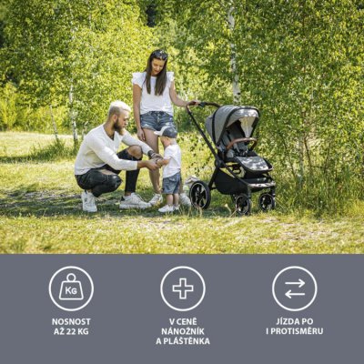 Zopa sportovní kočárek Move Cross - Iron Grey/Black - obrázek