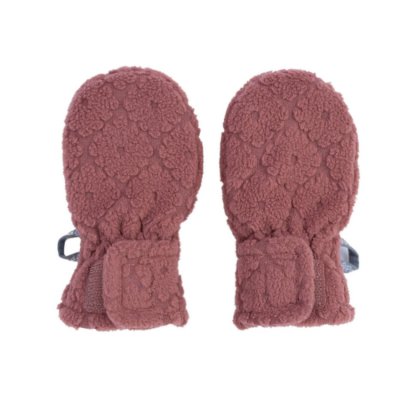 Lodger Mittens Folklore Fleece Rosewood - 0 - 12 měsíců
