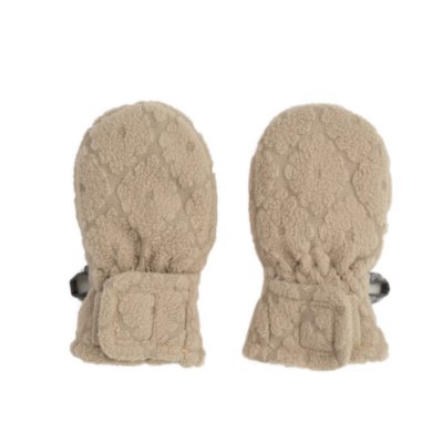 Lodger Mittens Folklore Fleece Beige - 0 - 12 měsíců
