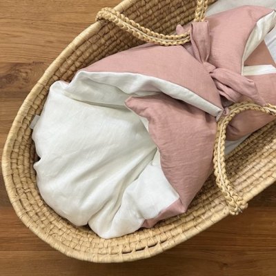 Aesthetic rychlozavinovačka péřová 75 x 75 cm - len - Dusty Rose