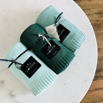 Lullalove bambusová dečka 80 x 100 cm - Máta - obrázek