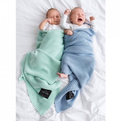 Lullalove bambusová dečka 80 x 100 cm - Máta - obrázek