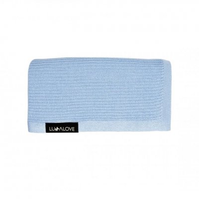 Lullalove lehká bambusová dečka 90 x 90 cm - Modrá