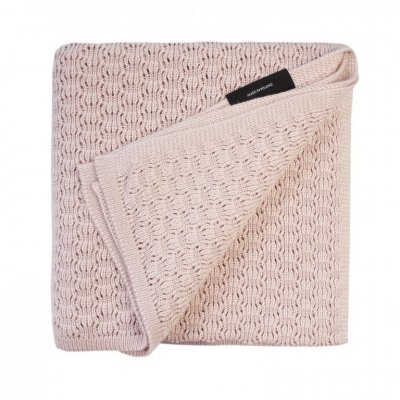 Lullalove lehká bambusová dečka Motýlek 90 x 90 cm - Pudrová růž