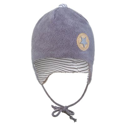 Little Angel čepice Mazlík Bambus Outlast® - Tm. šedá pruh, vel. 2