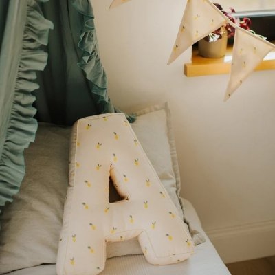 Betty´s Home bavlněné písmeno A - Lemon Vanilla - obrázek