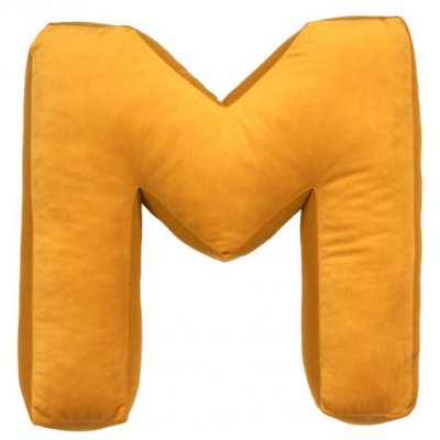 Betty´s Home sametové písmeno M - Yellow