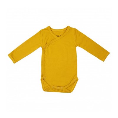 Timboo body s dlouhým rukávem - Ocher, vel. 74/80