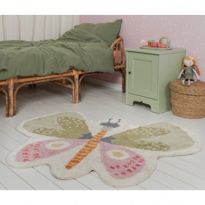 Little Dutch koberec Motýl - 94 x 110 cm - obrázek