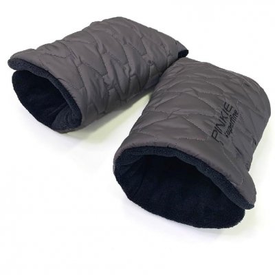 Pinkie péřové rukavice na kočárek Superfine - Dark grey - obrázek