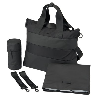 BabaBing Tote přebalovací taška/batoh (100% recyklovaný materiál) - Black - obrázek