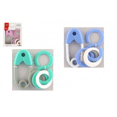 Teddies chrastítko plast v krabičce - Mix barev