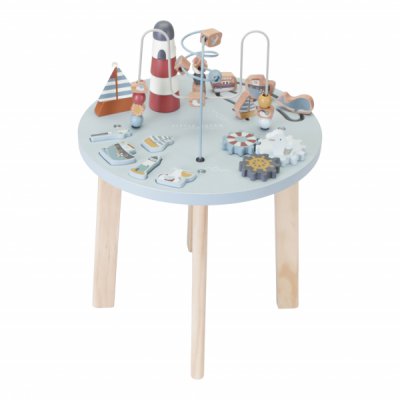 Little Dutch stolek s aktivitami dřevěný - Námořnický záliv