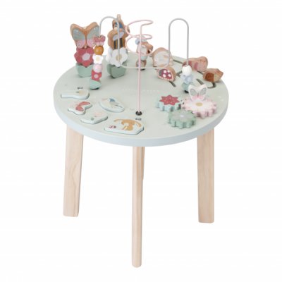 Little Dutch stolek s aktivitami dřevěný - Květiny a motýli
