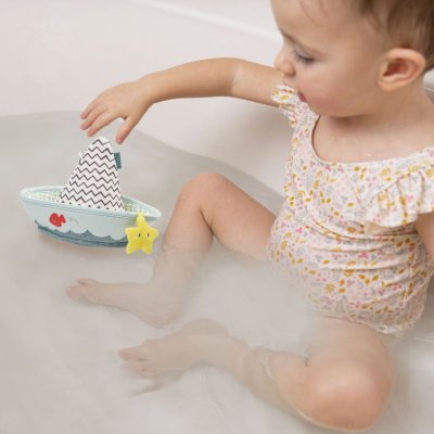 Baby Fehn Splash & Play koupací loď maňásek na prsty - obrázek