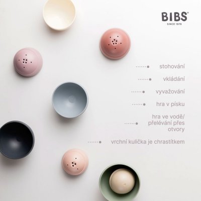 BIBS stohovací balanční věž - Bright Rainbow - obrázek