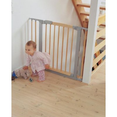 BabyDan Avantgarde zábrana s indikátorem tlaku - Natur buk - obrázek