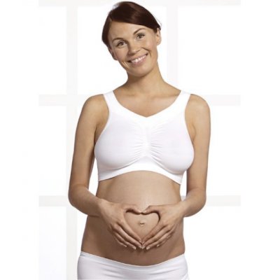 Carriwell podprsenka těhotenská bezešvá - S bílá - obrázek