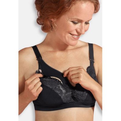 Carriwell krajková mateřská a kojící podprsenka - III černá - obrázek