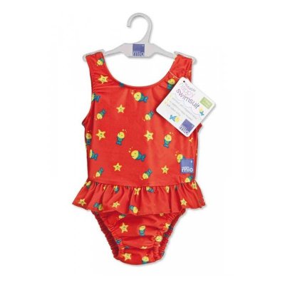 Bambino Mio dívčí plavky vcelku - L (9-12kg) Red Fish