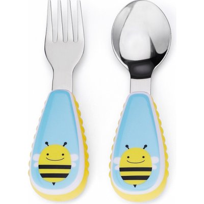 Skip Hop Zoo lžička/vidlička, nerez - Včelka