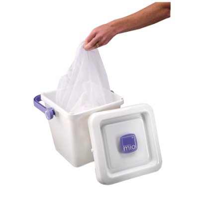 Bambino Mio kyblík na plenky - Bílý/levandulový - obrázek